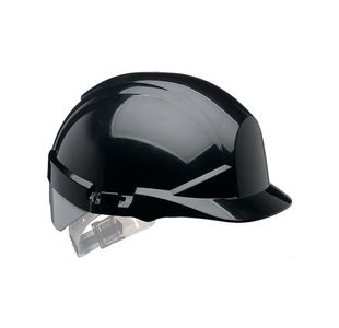 Centurion ReflexSlip Ratchet Safety Helmet with Silver Rear Flash Black CNS12KSA