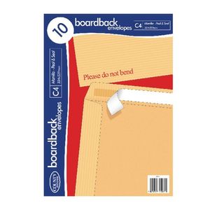 County Stationery C4 Board Back Manilla Envelopes x10 (Pack of 10) C525