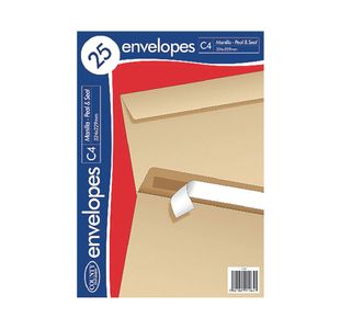 County Stationery C5 Env x25 Peel/Seal Manilla Pack of 20 C507 C507