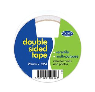 County Stationery Double-Sided Tape 19mmx10m (Pack of 12) C422