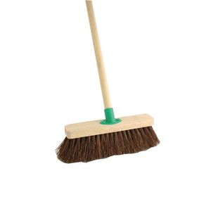 Stiff Bassine Broom with Handle 12 Inch VOW/F.10/BKT/C4