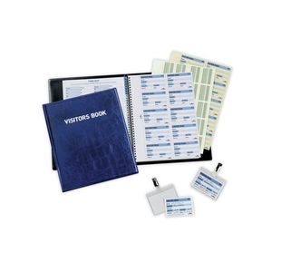Durable Visitors Book with 100 Badge Inserts 1463/00