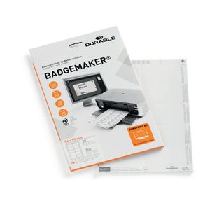 Durable Badgemaker Insert Sheets 54x90mm (Pack of 200) 1455/02