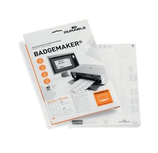 Durable Badgemaker Insert Sheets 52x100mm (Pack of 40) 1458/02