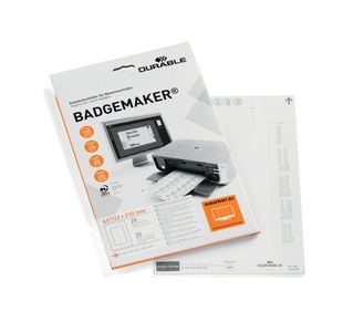 Durable Badgemaker Insert Sheets 61x210mm 150gsm White (Pack of 20) 146002