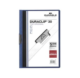 Durable Clip Folder DURACLIP 30 A4 Dark Blue (Pack of 25) 2200/07