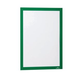 Durable Infoframe Duraframe Self Adhesive Frame A4 Green (Pack of 2) 487205