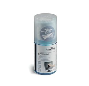 Durable Screenclean Cleaning Spray 200ml Can with Microfibre Cloth 582300