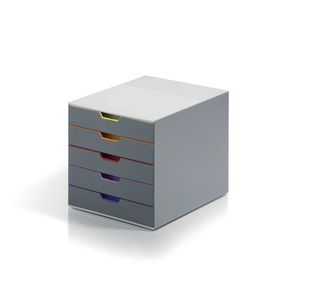 Durable VARICOLOR Desktop Organiser 5 Drawer Colour Coded Modular Storage A4+ 760527