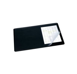 Durable Clear Overlay Non-Slip Desk Mat Notes Protector Pad 53x40cm Black 7202/01