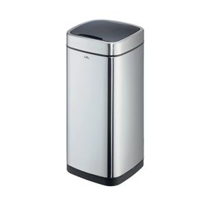 Durable Sensor Waste Bin No Touch Square 35 Litre Silver 342323