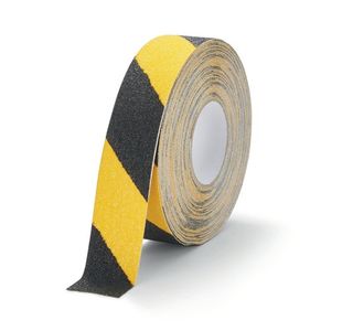 Durable DURALINE GRIP+ Strong Anti Slip Hazard Warning Floor Tape 50mmx15m Yellow/Black 1097130