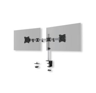 Durable Select Monitor Mount Arm for 2 Screens Up to 32 Inch with Desk Clamp Attachment 509523