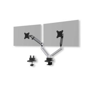 Durable Select Plus Monitor Mount Arm for 2 Screens Up to 32 Inch with Desk Clamp Attachment 509723