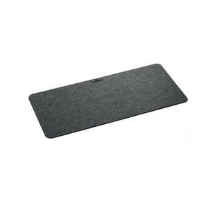 Durable Premium Soft Felt Desk Mat With Fold Out Phone Holder 70x33cm Charcoal 708158