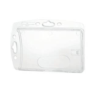 Durable Enclosed Security Pass ID Card Holder for Lanyards 54x87mm Clear (Pack of 10) 890519