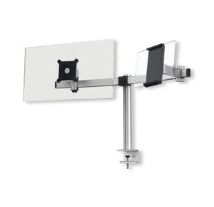 Durable Monitor Mount PRO for 1 Screen Up to 27in 1 Tablet Up to 13in + Desk Clamp Attachment 508723