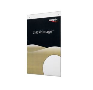 Deflecto Portrait Wall Sign Holder A4 (Top loading design made of sturdy plastic) DE470YTCRY