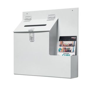 Deflecto Lockable Ballot/Suggestion Box White DE79803