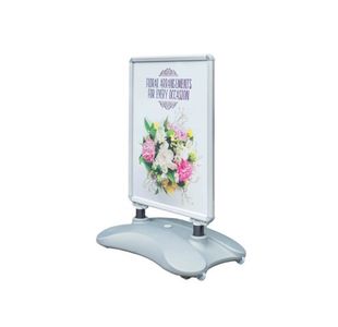 Deflecto A1 Water Based Pavement Display Board with Snap Frame Silver PPA100S