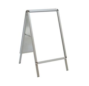Deflecto A1 Pavement Display Board with Snap Frame Aluminium Silver PPA110S