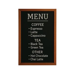 Deflecto Wall Mounted Chalkboard 600x800mm Teak WCB-60-80-TE