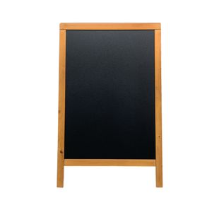 Deflecto Double Sided Pavement A Frame Chalkboard 850x545x440mm Teak PACB-85-TE