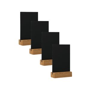 Deflecto Double Sided A5 Countertop Chalkboard Information Display Dark Oak (Pack of 4) TCB-A5-OAKX4