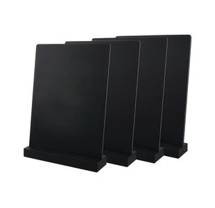 Deflecto Double Sided A5 Countertop Chalkboard Information Display Black (Pack of 4) TCB-A5-BLKX4