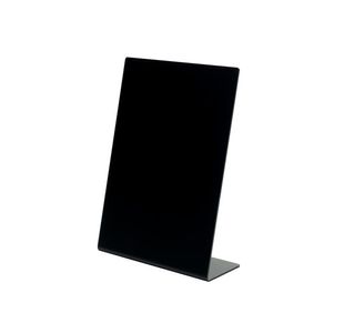 Deflecto Slanted Display Sign Acrylic A4 Portrait Black SSPA414-2