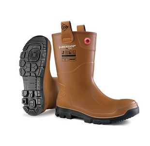 Dunlop Purofort Rigpro Full Safety Waterproof Rigger Boots 1Pr Fur Lined Tan 10 LJ2HR4810
