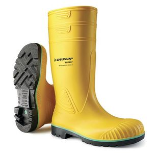 Dunlop Acifort Heavy Duty Waterproof Full Safety Waterproof Boots 1Pr Yellow 8 A4422B108
