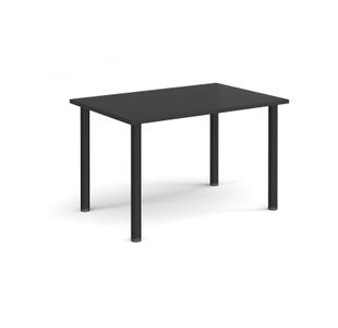Rectangular black radial leg meeting table 1200mm x 800mm - Black