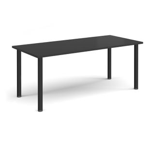 Rectangular black radial leg meeting table 1800mm x 800mm - Black