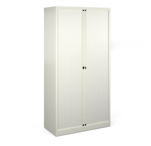 Bisley systems storage high tambour cupboard 1970mm high - white