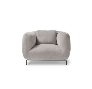 Ebony single sofa chair in warm grey