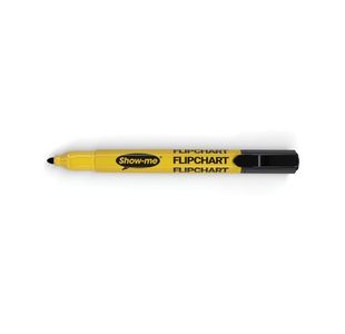 Show-me Flipchart Markers Black (Pack of 10) FCM10BK