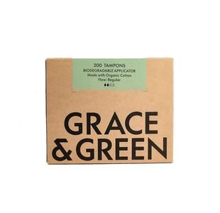 Grace and Green Bulk Organic Cotton Applicator Tampons Regular (Pack of 200) GGOTARBULK16