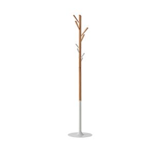 Elara coat stand with 8 coat hooks - White & Oak