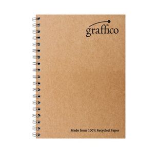 Graffico Recycled Wirebound Notebook 160 Pages A4 (Pack of 10) EN07340