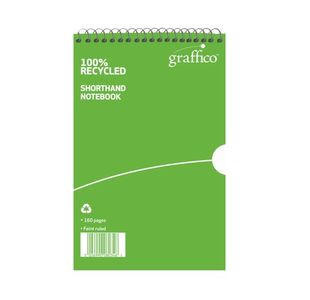 Graffico Recycled Shorthand Notebook 160 Pages 203x127mm EN08034