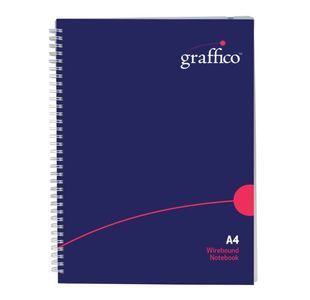 Graffico Hard Cover Wirebound Notebook 160 Pages A4 EN08810