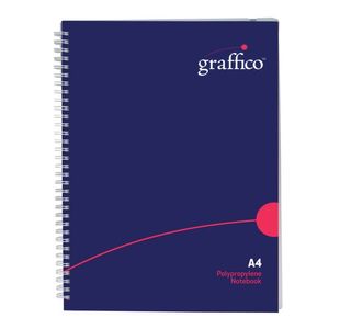 Graffico Polypropylene Wirebound Notebook 140 Pages A4 EN08818