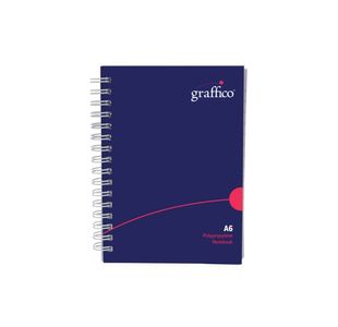 Graffico Polypropylene Wirebound Notebook 140 Pages A6 EN08826