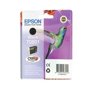 Epson T0801 Hummingbird Photographic Ink Cartridge Black C13T08014011