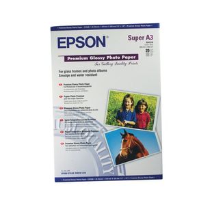 Epson Premium Glossy Photo Paper A3+ 255gsm (Pack of 20) C13S041316