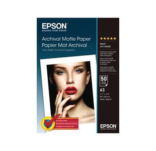 Epson Archival Matte Paper A3 189gsm (Pack of 50) C13S041344