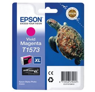 Epson T1573 Turtle UltraChrome Ink Cartridge High Yield Vivid Magenta C13T15734010