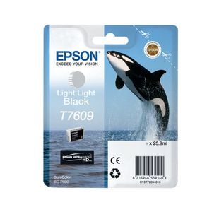 Epson T7609 Killer Whale UltraChrome HD Ink Cartridge Light Light Black C13T76094010