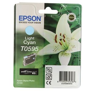 Epson T0595 Lily UltraChrome Ink Cartridge Light Cyan C13T05954010